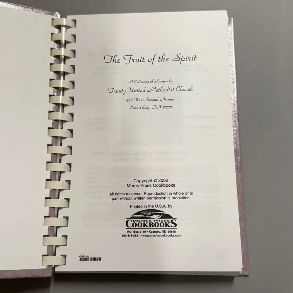 Trinity United Methodist Church Cookbook Recipes Fruit of the‎ Spirit